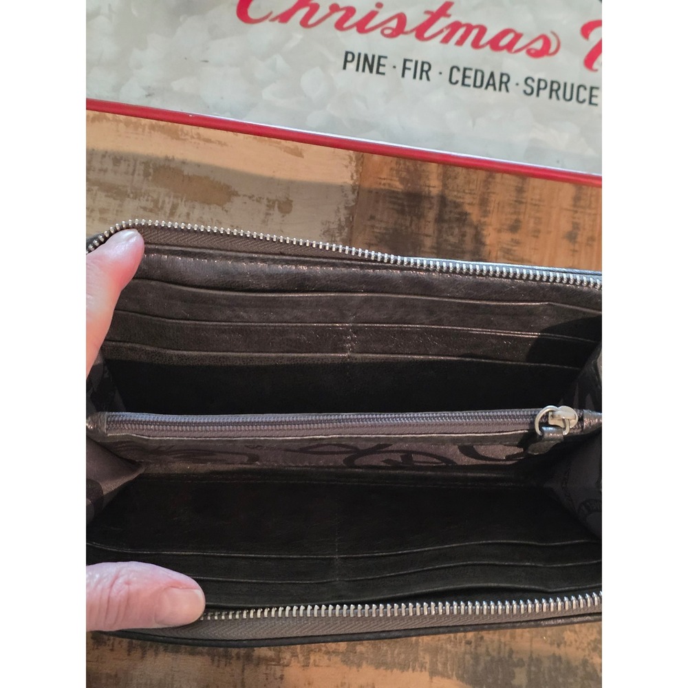 Michael‎ Kors Quilted Zip Around Wallet Black Leather Signature Logo - Picture 10 of 10